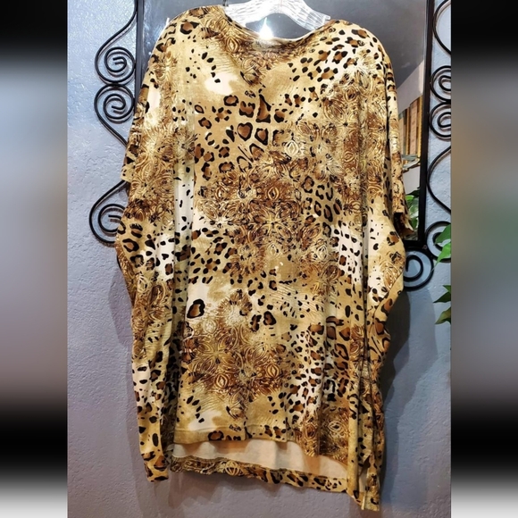2 Plus Size Bundle/ VTG Ivy Rose Art Buttons Down Shirt Top Animal Print Blouse - Picture 9 of 9